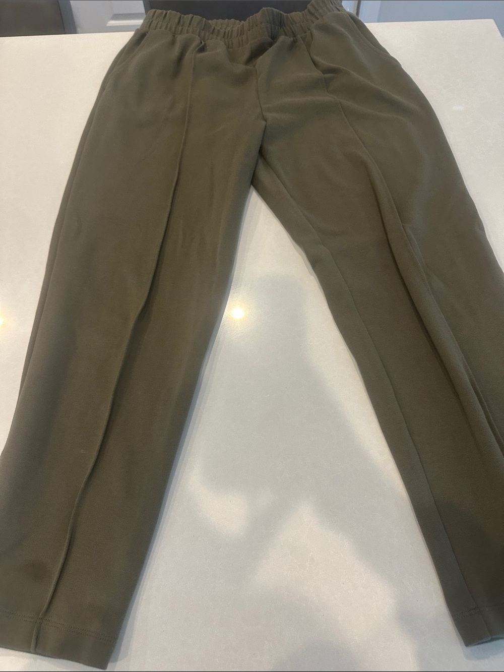 a new day Olive Green Elastic Waist Dress Pants